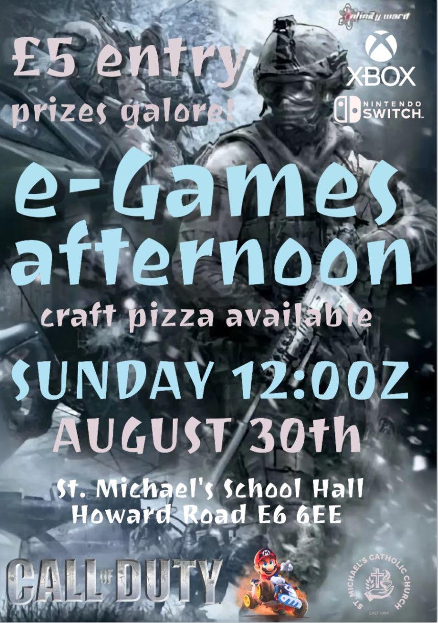 E-Games Afternoon at St Michael's School Hall